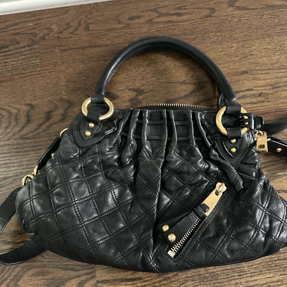 Marc Jacobs quilted two handle crossbody style bag leather